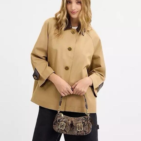 NWT Coach Ashton Bag Snake Print Leather CCE38 Mushroom Multi - Picture 10 of 14